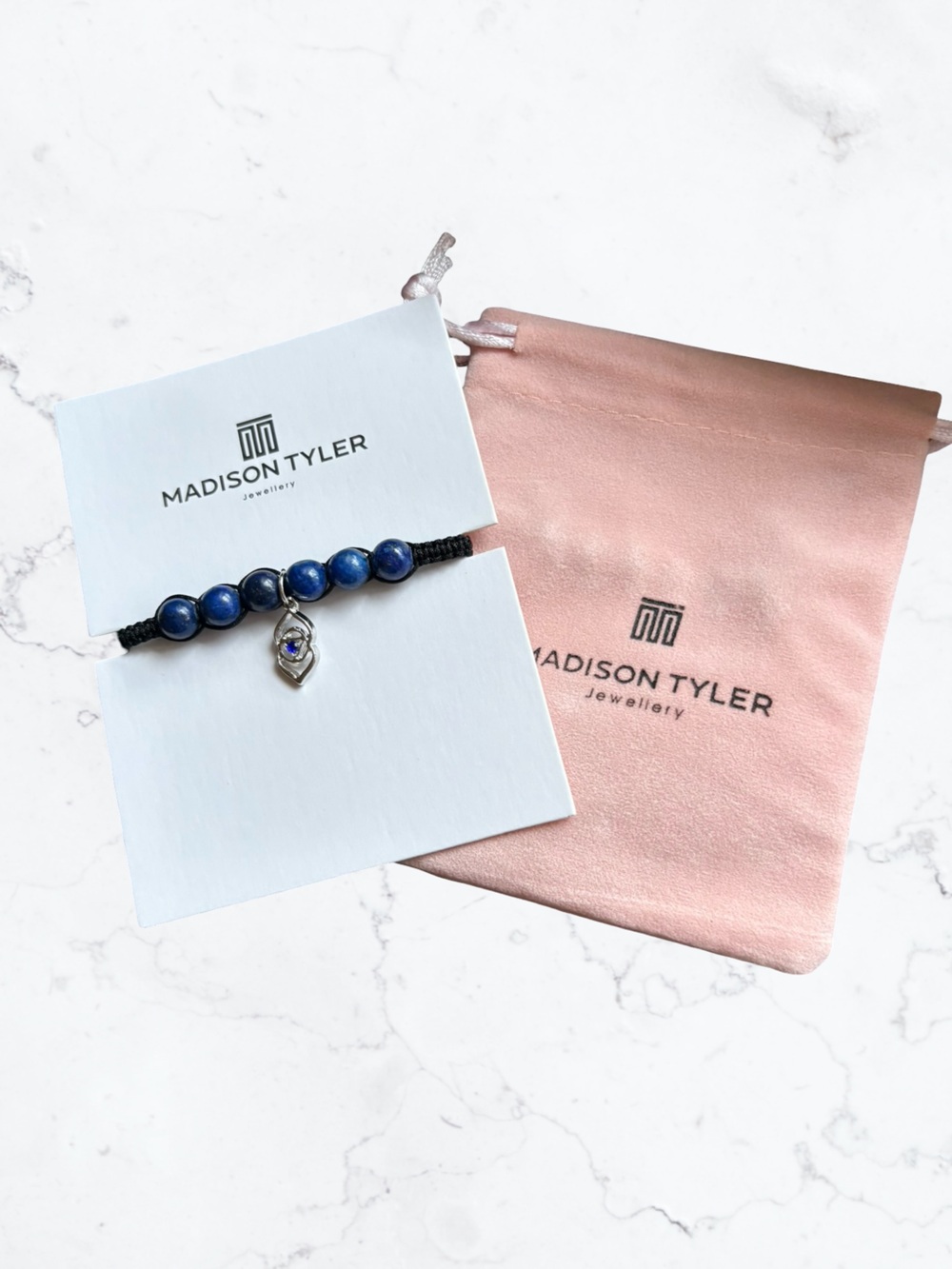 Madison Tyler Navy Bead Charm Bracelet